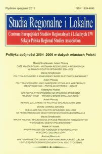 Opakowanie Studia Regionalne i Lokalne Wydanie specjalne 2011