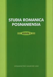 Opakowanie Studia Romanica Posnaniensia XXXVIII/1