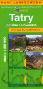 Okładka książki Tatry polskie i słowackie mapa turystyczna