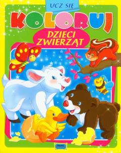 Okładka książki Ucz się koloruj - Dzieci zwierząt
