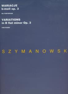 Okładka książki Wariacje b-moll op 3 na fortepian