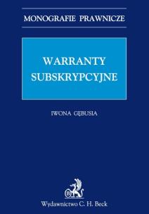 Okładka książki Warranty subskrypcyjne