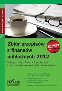 Okładka książki Zbiór przepisów z finansów publicznych 2012