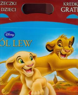 Okładka książki Zestaw książek z kredkami - Król Lew