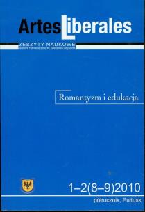 Opakowanie Artes Liberales 1-2(8-9) 2010 Romantyzm i edukacja