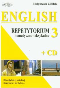 Okładka książki English 3 Repetytorium tematyczno-leksykalne Z PŁYTĄ cd