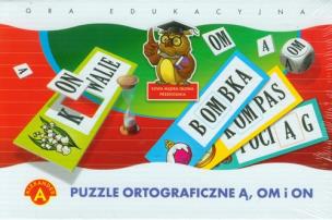 Okładka książki Gra - Puzzle ortograficzne ą, om, on ALEX