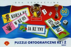 Okładka książki Gra - Puzzle ortograficzne MAXI rz i ż ALEX