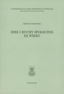 Okładka książki Idee i ruchy społeczne XX wieku