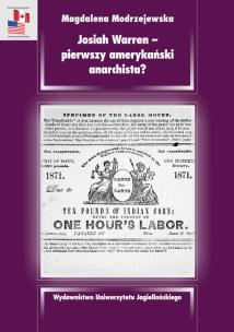 Okładka książki Josiah Warren - pierwszy amerykański anarchista?