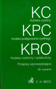 Okładka książki Kodeks cywilny Kodeks postępowania cywilnego Kodeks rodzinny i opiekuńczy Przepisy wprowadzające