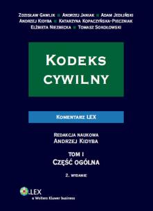 Okładka książki Kodeks cywilny Komentarz Część ogólna t.1