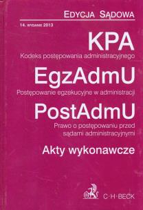 Opakowanie Kodeks postępowania administracyjnego Postępowanie egzekucyjne w administracji Prawo o postępowaniu przed sądami administracyjnymi Akty wykonawcze