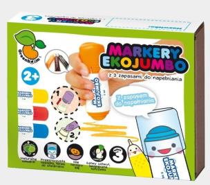 Okładka książki Markery ekojumbo 3 kolory z zapasami