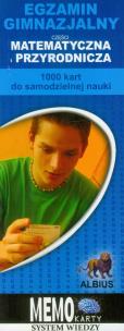 Opakowanie Memo karty Test gimnazjalny części matematyczna i przyrodnicza
