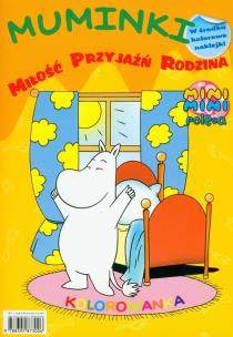Opakowanie Muminki Miłość przyjaźń rodzina Kolorowanka