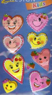 Okładka książki Naklejki 3D - Serduszka