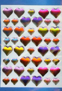 Okładka książki Naklejki folia 3D - Serca