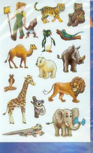 Okładka książki Naklejki na błyszczącym papierze zoo