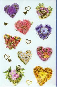 Opakowanie Naklejki pozłacane serca