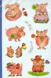 Okładka książki Naklejki tłoczone świnki