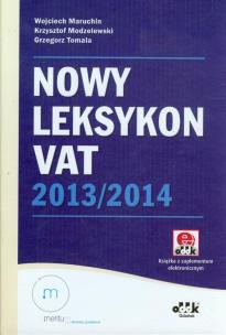 Okładka książki Nowy Leksykon VAT 2013/2014 z suplementem elektronicznym