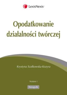 Okładka książki Opodatkowanie działalności twórczej