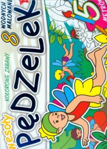 Okładka książki Pędzelek wesoły - Kolorowe zabawy