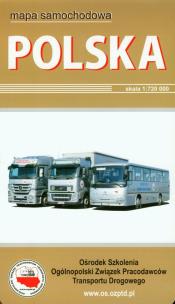 Opakowanie Polska mapa samochodowa w twardej okładce