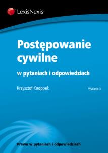 Okładka książki Postępowanie cywilne w pytaniach i odpowiedziach