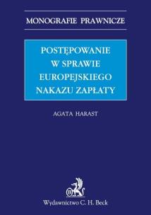 Okładka książki Postępowanie w sprawie europejskiego nakazu zapłaty