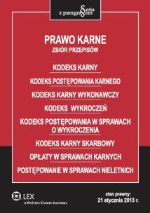 Okładka książki Prawo karne Zbiór przepisów