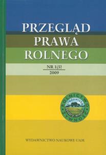 Opakowanie Przegląd Prawa Rolnego 1 (5) /2009