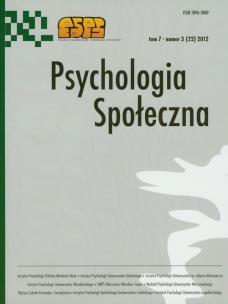 Opakowanie Psychologia społeczna  3/2012