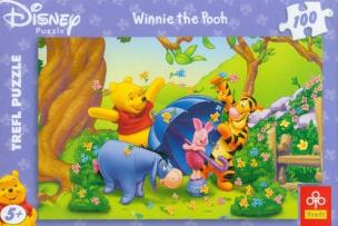 Okładka książki Puzzle 100 Kubuś i Przyj. Wiosenny spacer TREFL