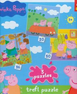 Okładka książki Puzzle 3w1 Świnka Peppa TREFL