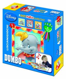 Opakowanie Puzzle dwustronne Dumbo 4 obrazki