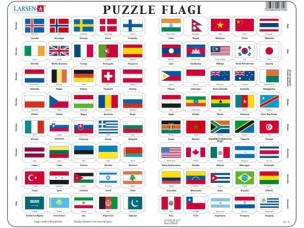 Opakowanie Puzzle Flagi 80