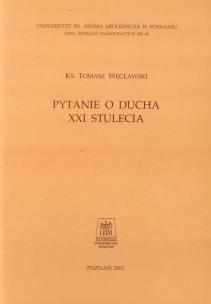 Okładka książki Pytanie o ducha XXI stulecia