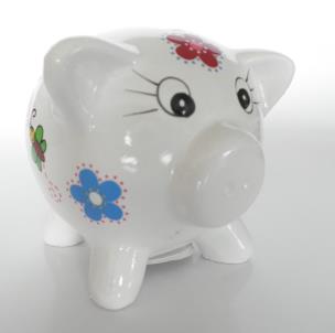 Okładka książki Skarbonka świnka biała