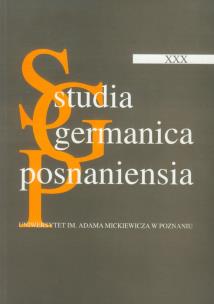 Opakowanie Studia Germanica Posnaniensia XXX