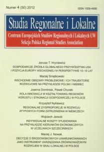 Opakowanie Studia Regionalne i Lokalne 4/2012