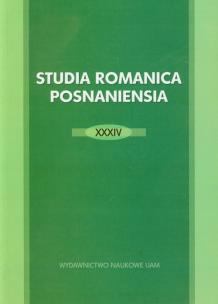 Opakowanie Studia Romanica Posnaniensia XXXIV