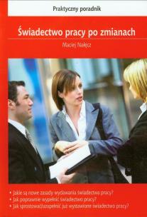 Okładka książki Świadectwo pracy po zmianach