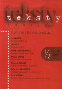 Opakowanie Teksty drugie 1-2/2012 Czytanie albo interpretacja