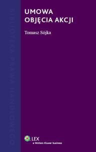 Okładka książki Umowa objęcia akcji
