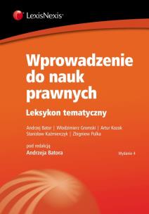 Okładka książki Wprowadzenie do nauk prawnych Leksykon tematyczny