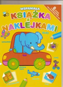 Okładka książki Wspaniała książka z naklejkami żółta