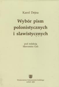 Okładka książki Wybór pism polonistycznych i slawistycznych
