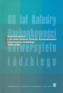 Opakowanie Wybrane prace z dorobku 60-lecia Katedry Rachunkowości Uniwersytetu Łódzkiego 1948-2008